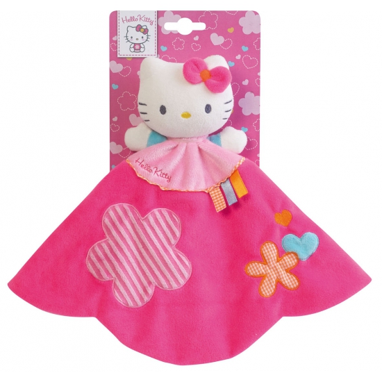 Roze knuffeldoekje van Hello Kitty