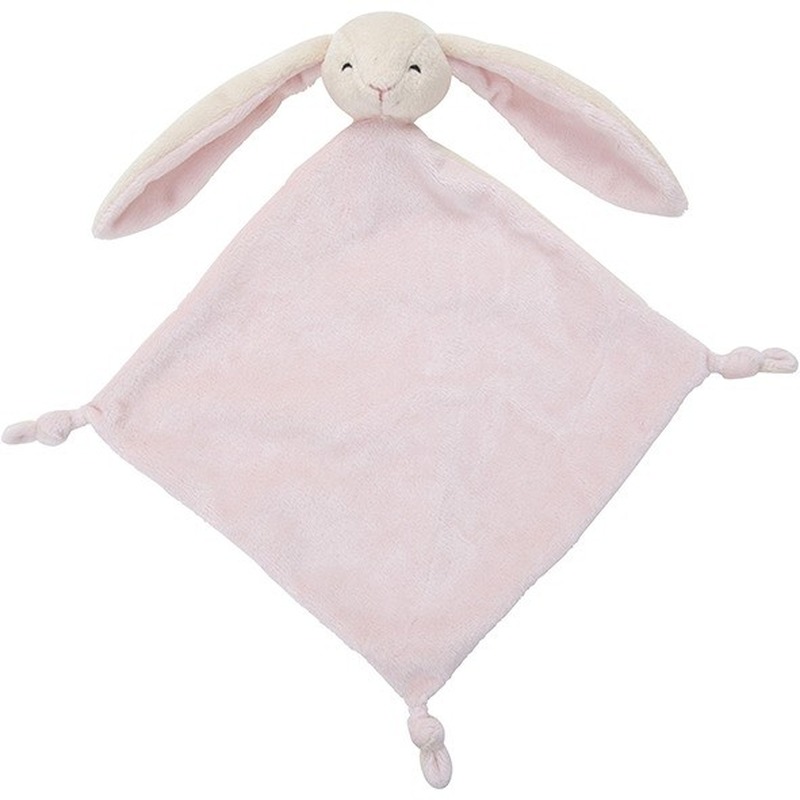 Roze konijnen/hazen knuffeldoekjes knuffels 40 cm knuffeldieren