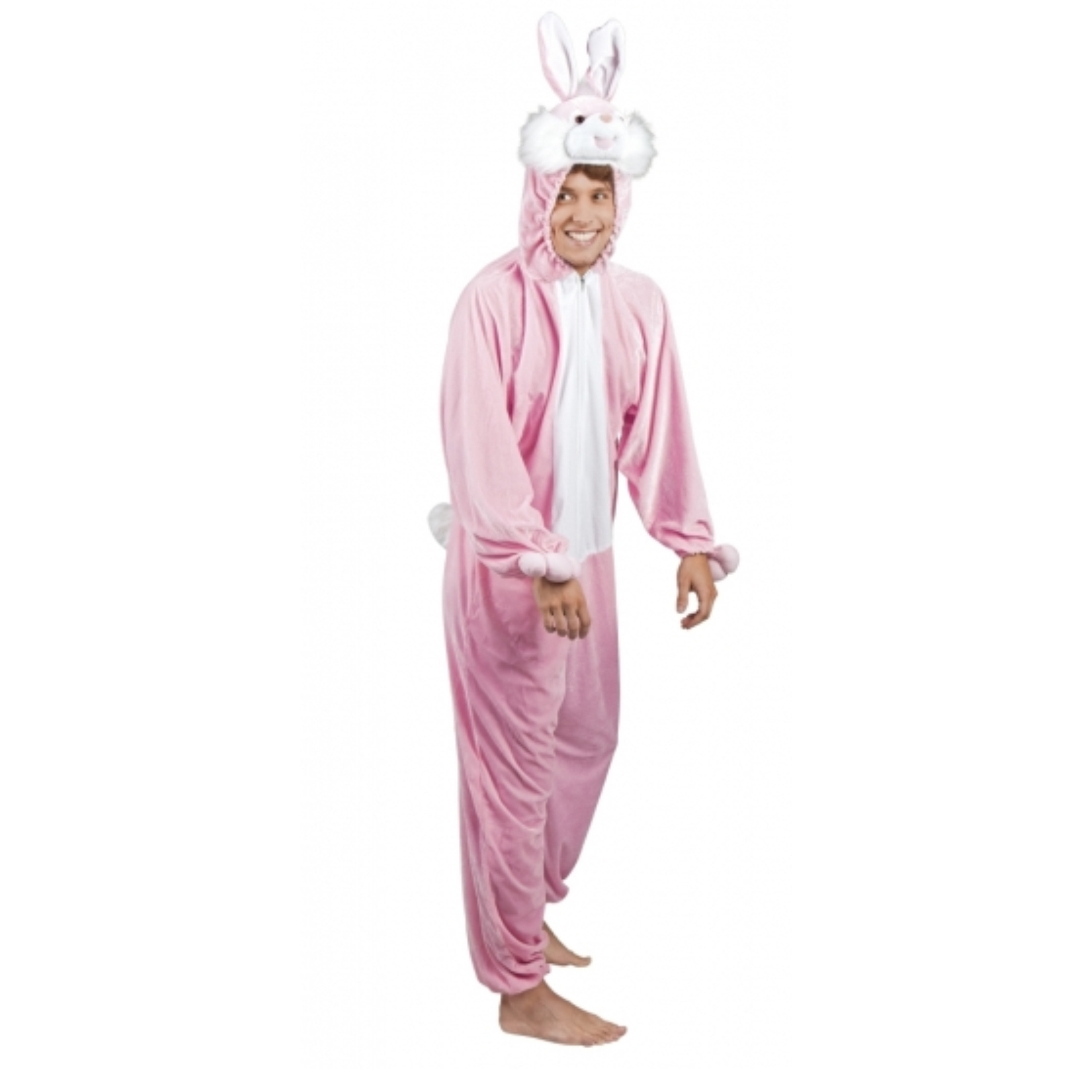 Roze konijnen/ hazen kostuum voor heren