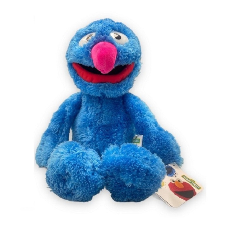 Afbeelding Sesamstraat pluche knuffel pop - Grover - stof - 26 cm/42 cm staand door Animals Giftshop