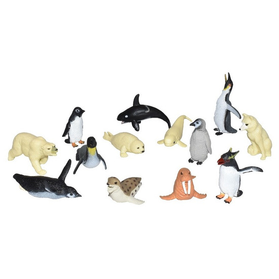 Afbeelding Set met mini pooldieren figuren speelset 13-delig door Animals Giftshop