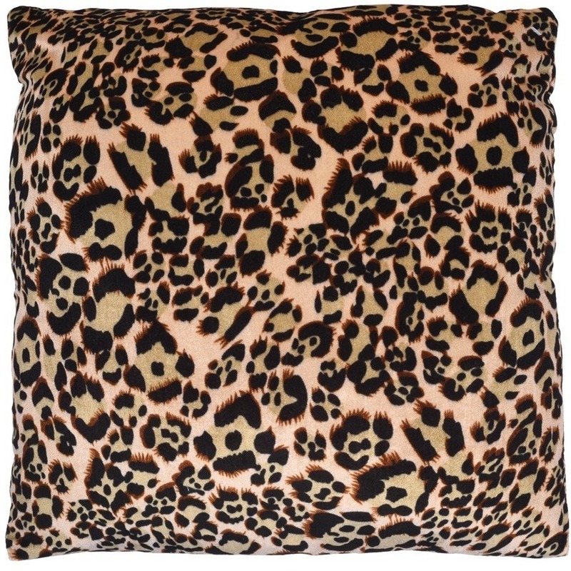 Sierkussentje met luipaard print 45 cm