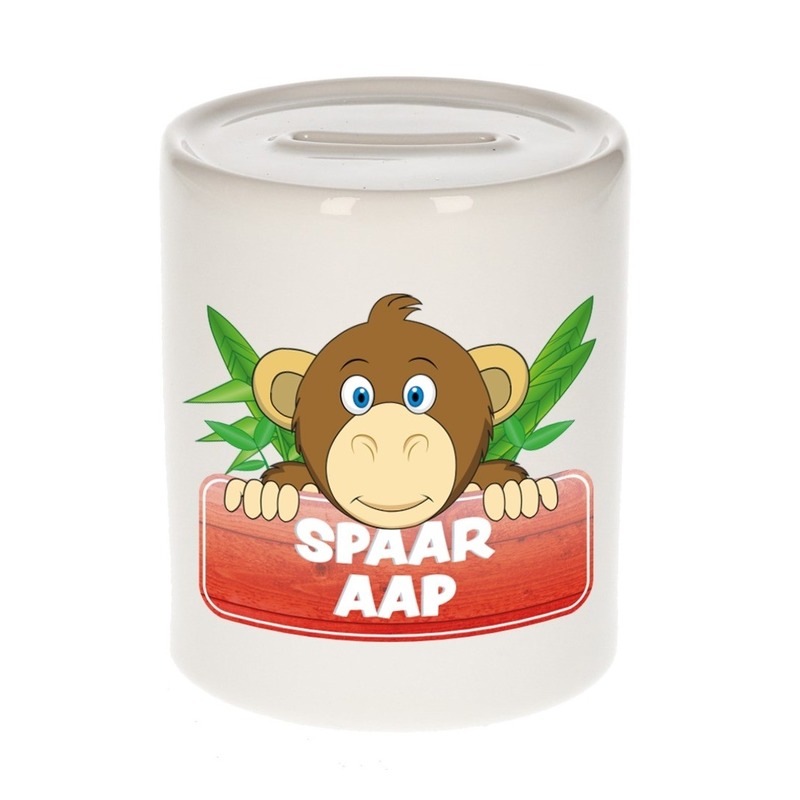 Afbeelding Spaarpot van de spaar aap Aapie 9 cm door Animals Giftshop