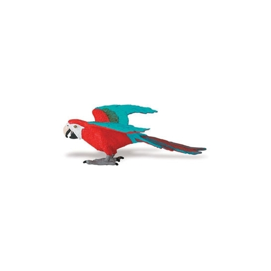 Speeldier rood/blauwe Ara papegaai 10 cm