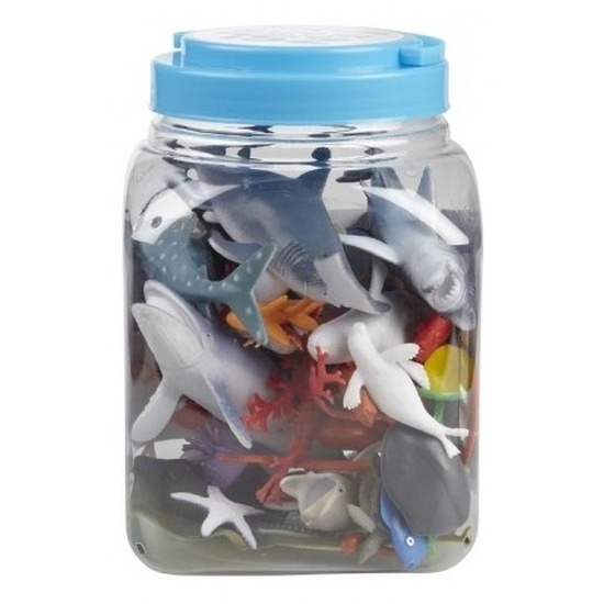 Afbeelding Speelemmer met mini figuurtjes oceaan dieren 40 delig door Animals Giftshop