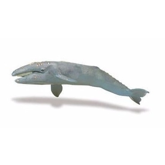 Speelgoed nep grijze walvis 34 cm