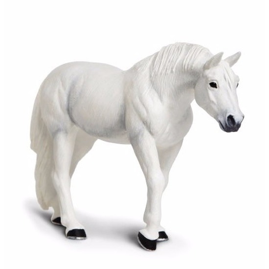 Speelgoed nep Lipizzaner paard hengst wit 12 cm
