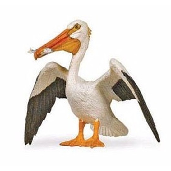 Speelgoed nep witte pelikaan 6 cm