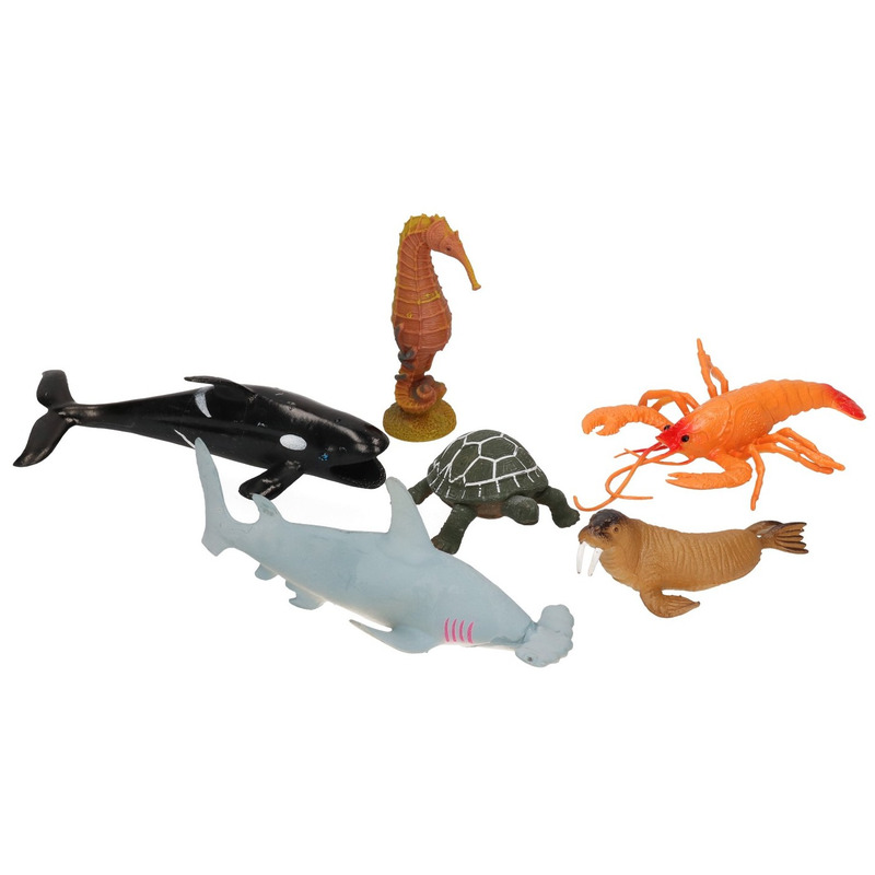 Speelgoed speeldieren oceaan 6 stuks