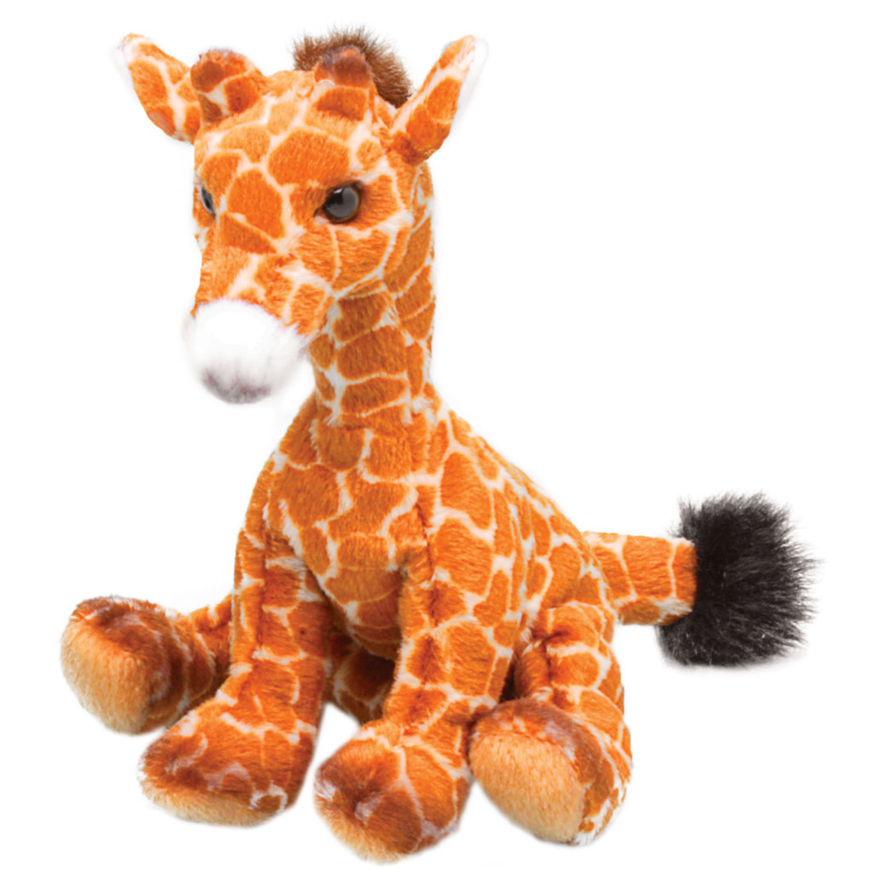 Suki Gifts Pluche knuffeldier Giraffe - gevlekt bruin - 13 cm - safari thema