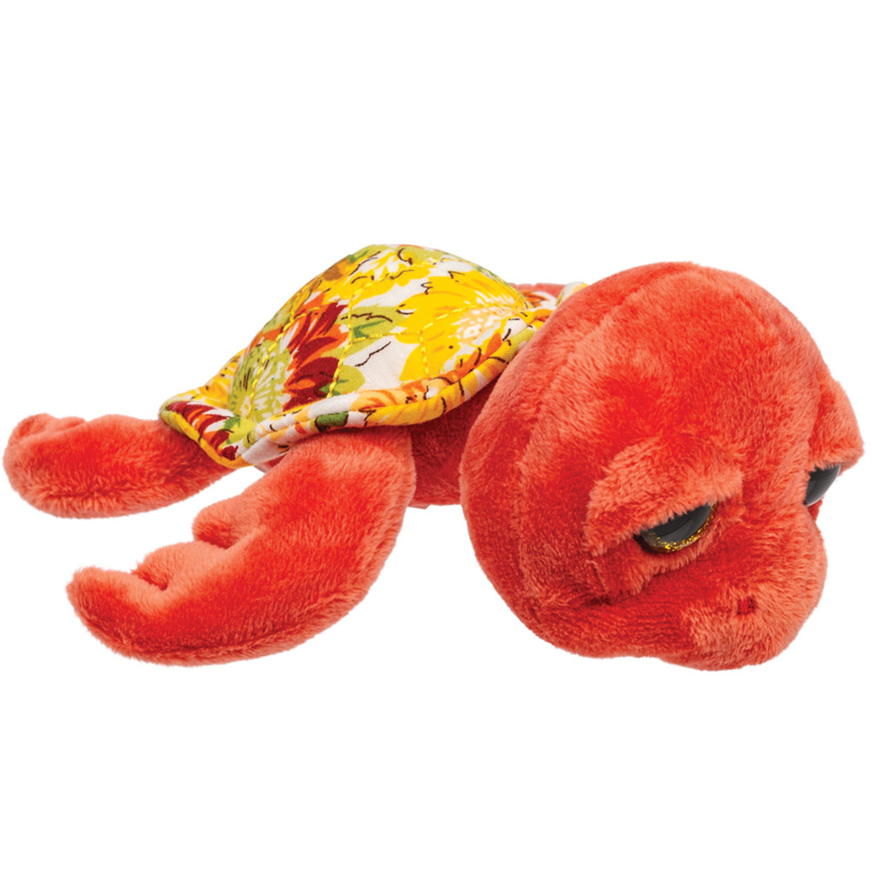 Suki Gifts pluche zeeschildpad Jules knuffeldier - cute eyes - rood - 14 cm