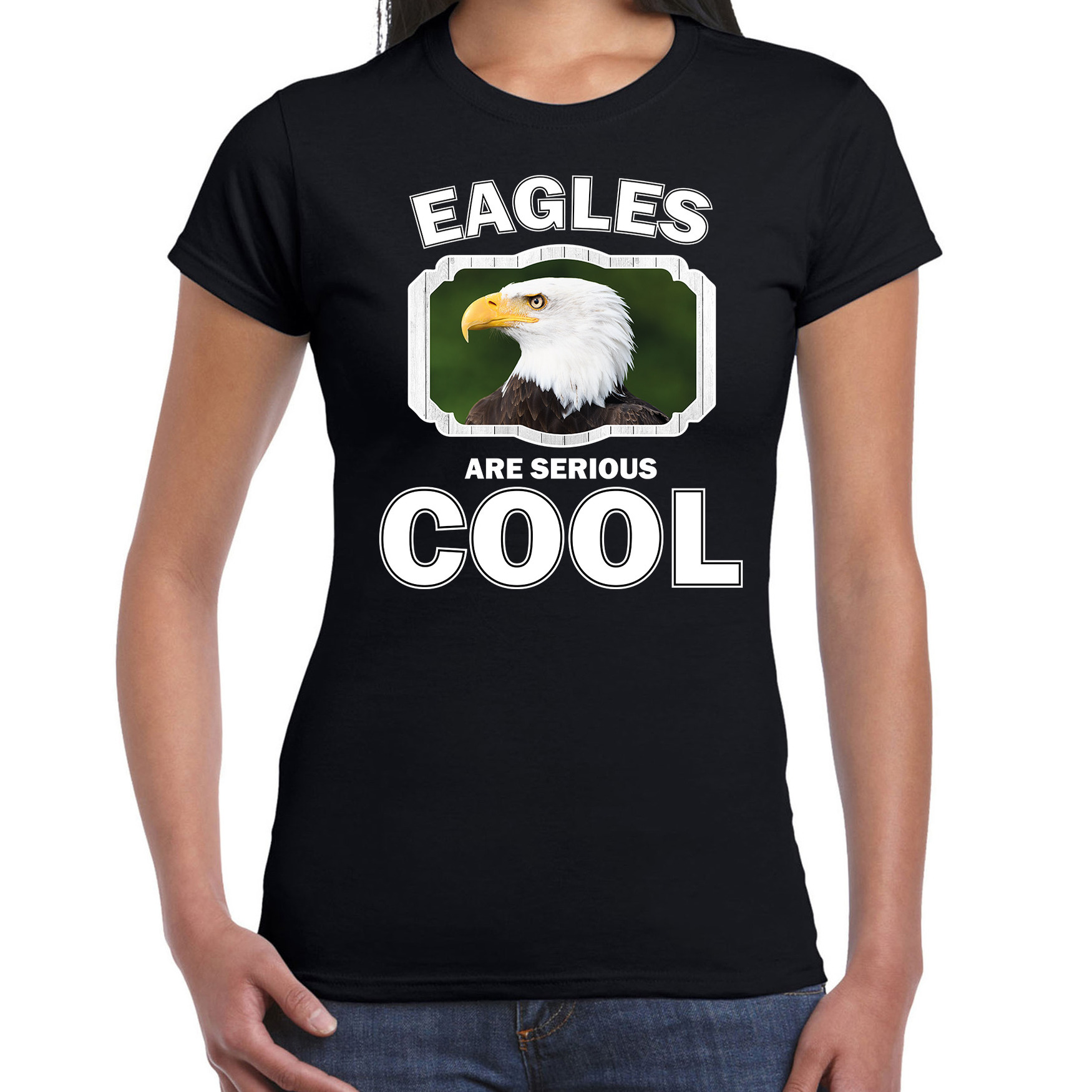T shirt eagles are serious cool zwart dames zeearenden arend shirt