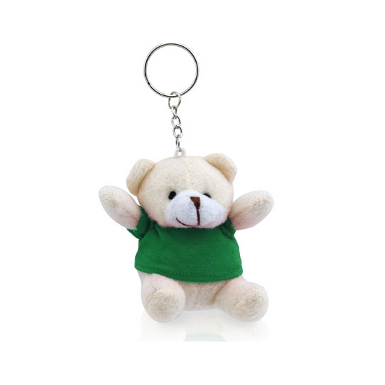Teddybeer knuffel sleutelhangertjes groen 8 cm
