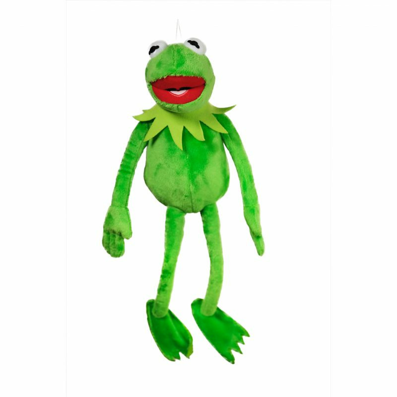The Muppets Kermit de Kikker knuffel - groen - pluche - 35 cm - knuffels/speelgoed