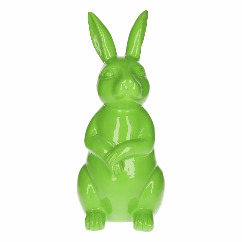Tuinbeeld konijn / haas groen 30 cm