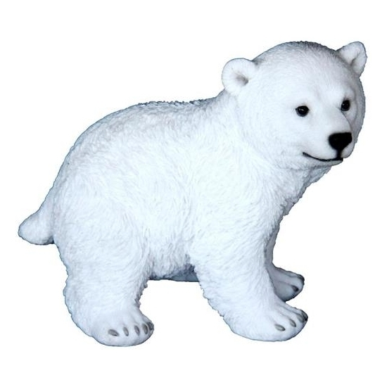 Tuinbeeldje ijsbeer diertje 18 cm