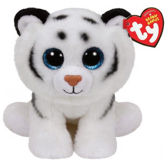 Ty Beanie pluche knuffel witte tijger 15 cm