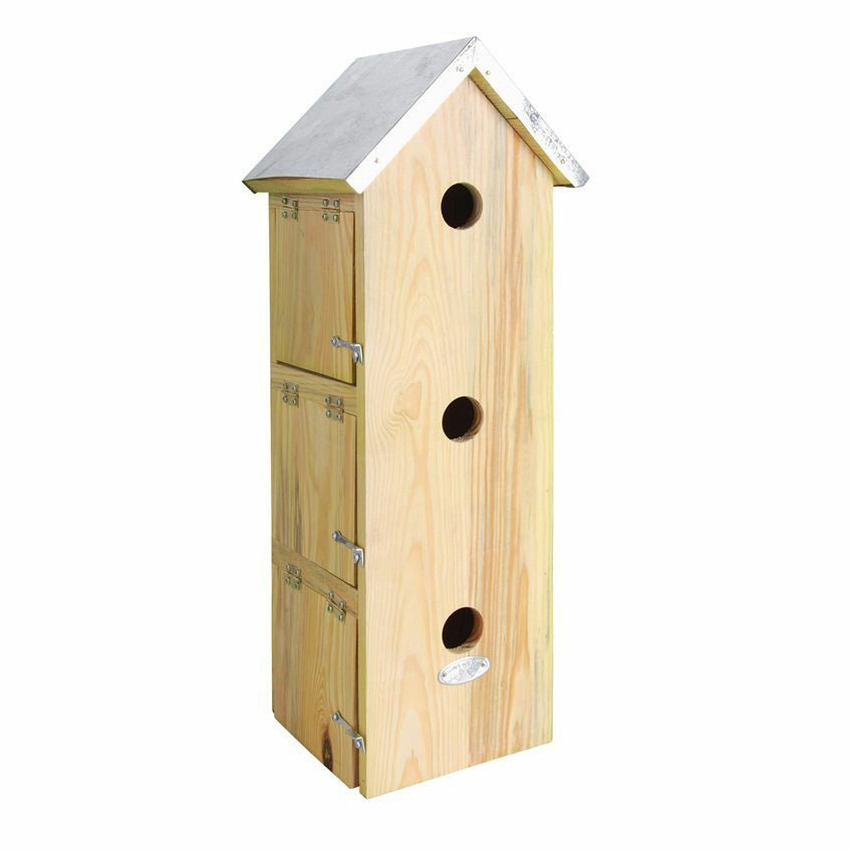 Afbeelding Vogelhuis/nestkast drie woningen 51 cm door Animals Giftshop