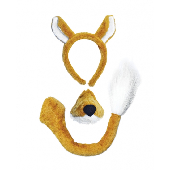 Afbeelding Vossen verkleedset pluche met geluid door Animals Giftshop