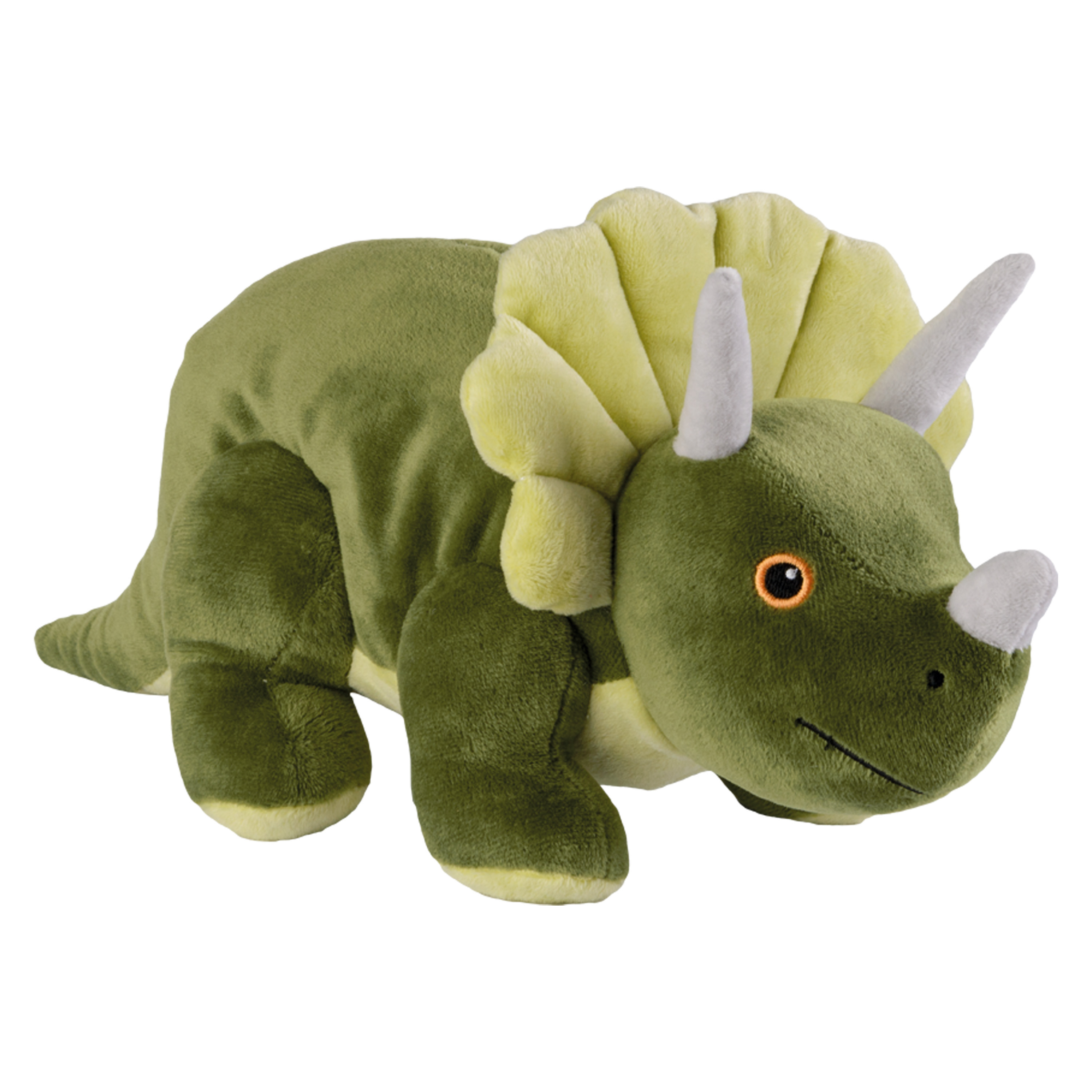 Warmies Warmte-magnetron opwarm knuffel Dinosaurus-Triceratops groen 35 cm pittenzak