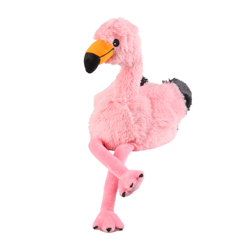Warmte/magnetron opwarm knuffel flamingo