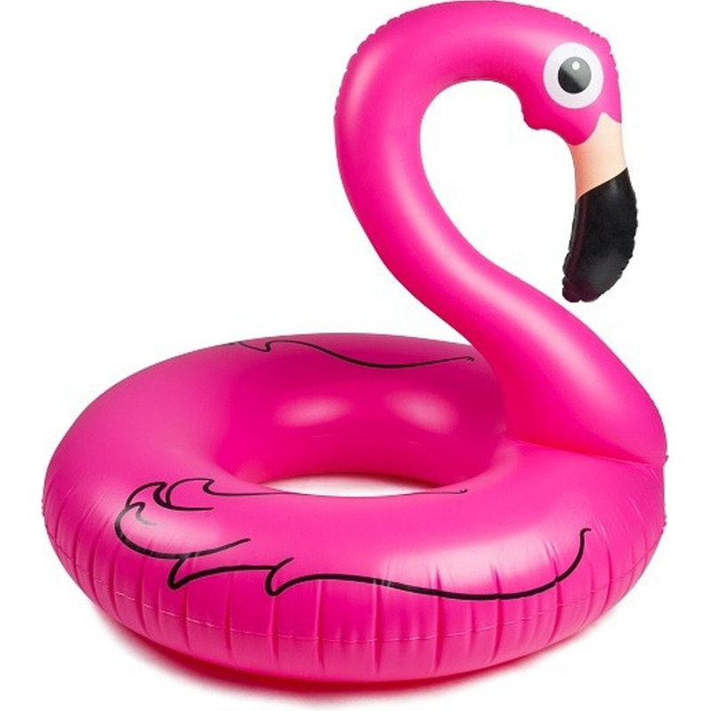 Waterspeelgoed XXL roze flamingos zwemband/zwemring 120 cm