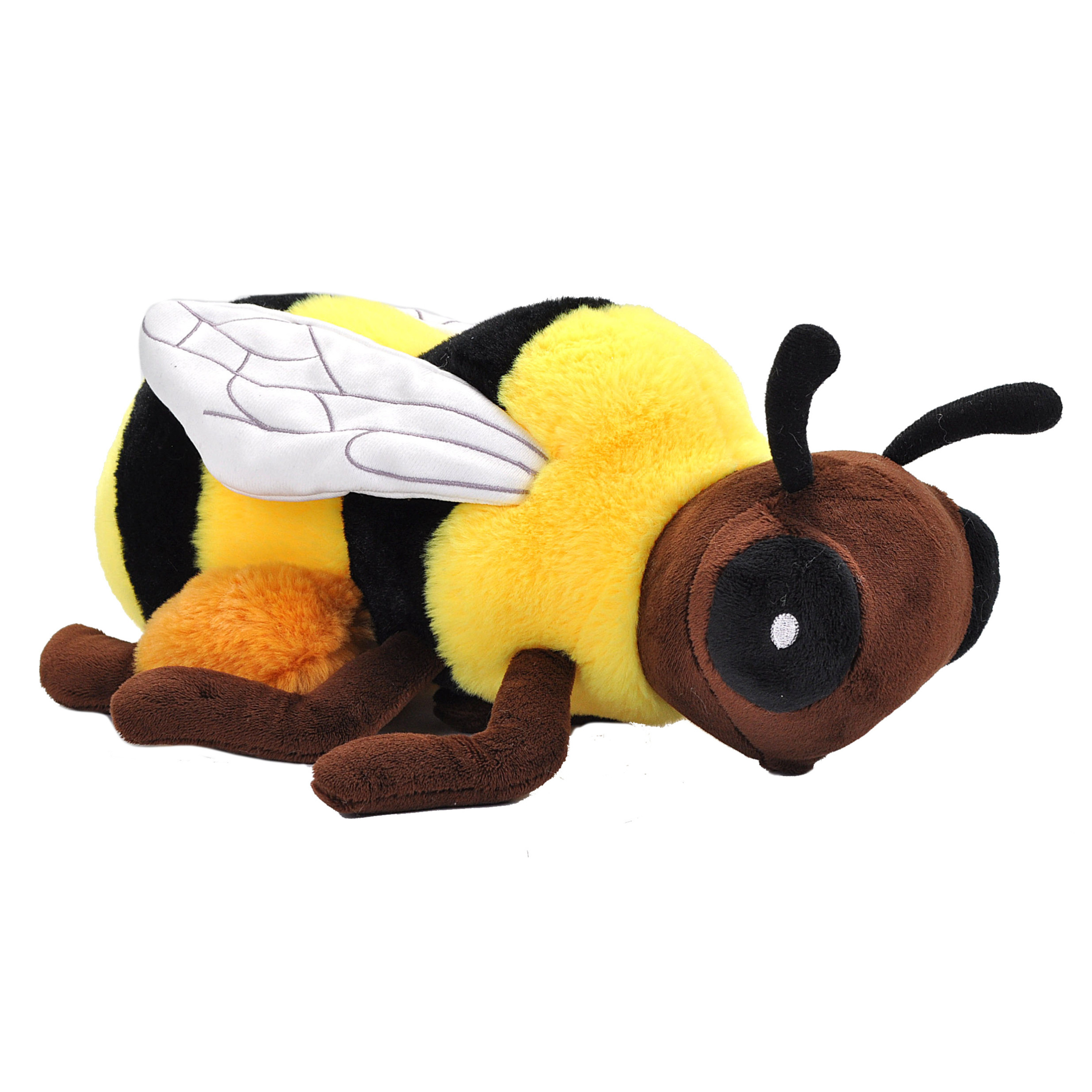 Wild Republic Pluche knuffel dier honingbij zwart-geel 30 cm