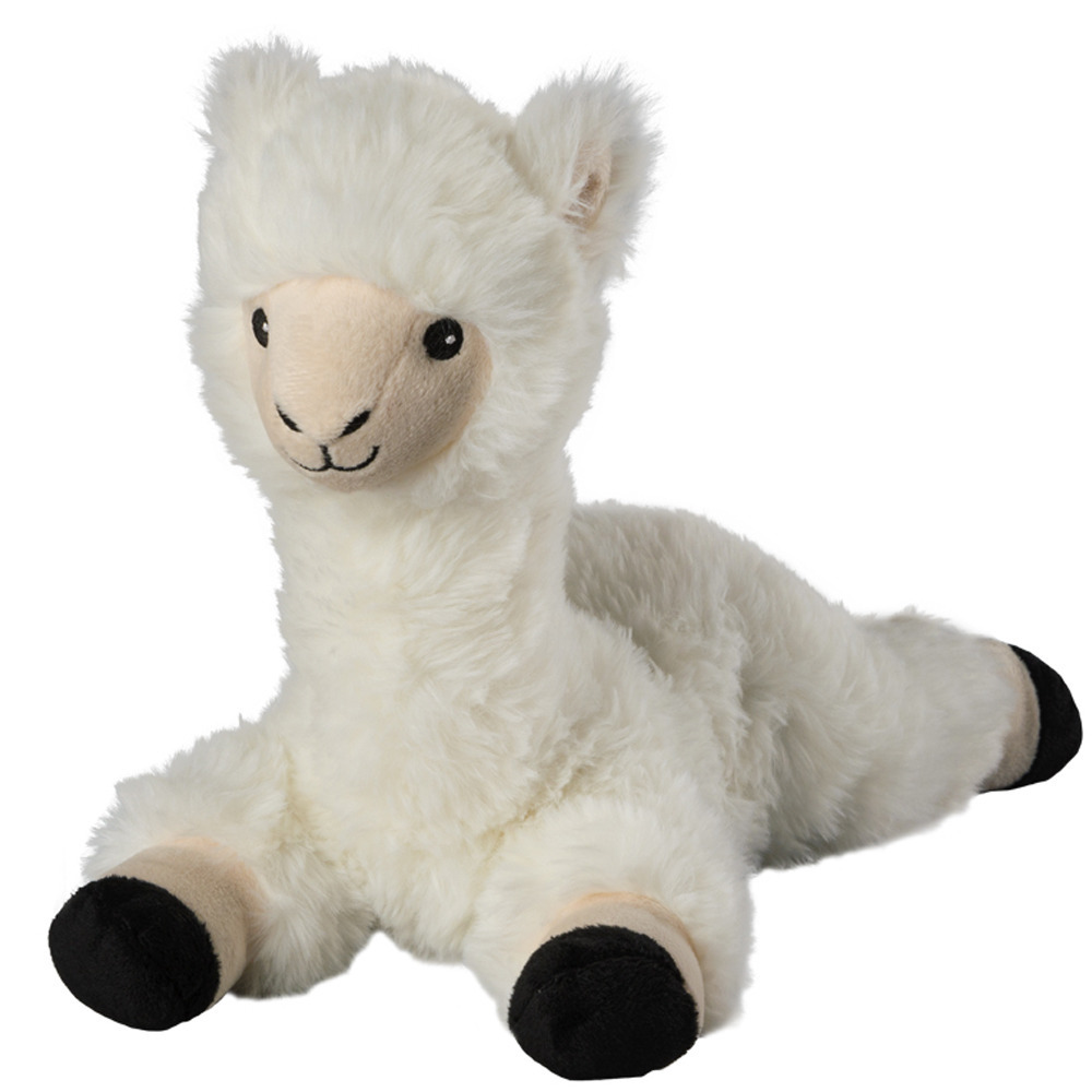 Witte lama/alpaca heatpack/coldpack knuffels 37 cm knuffeldieren