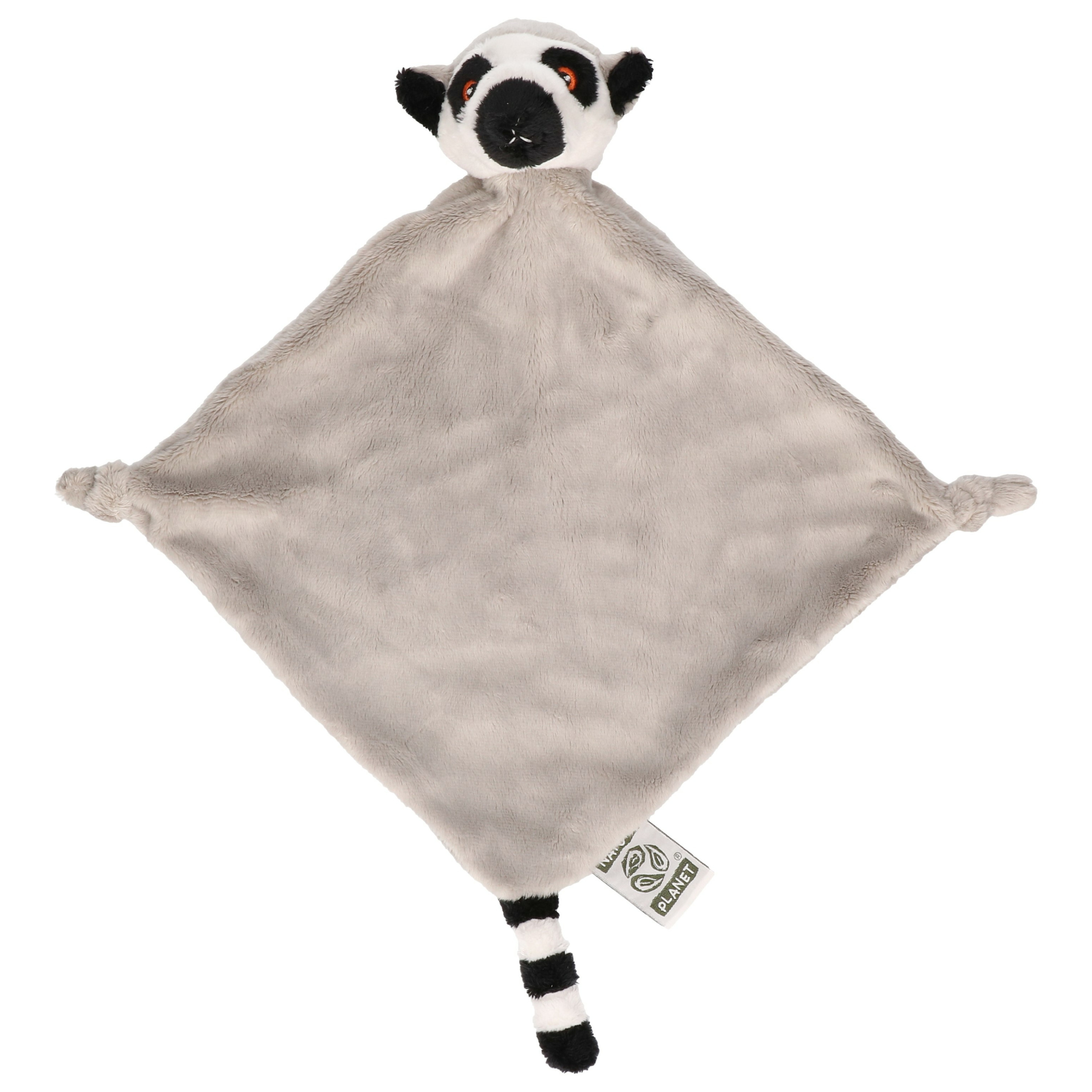Afbeelding Witte ringstaart makis knuffeldoekjes knuffels 40 cm knuffeldieren door Animals Giftshop