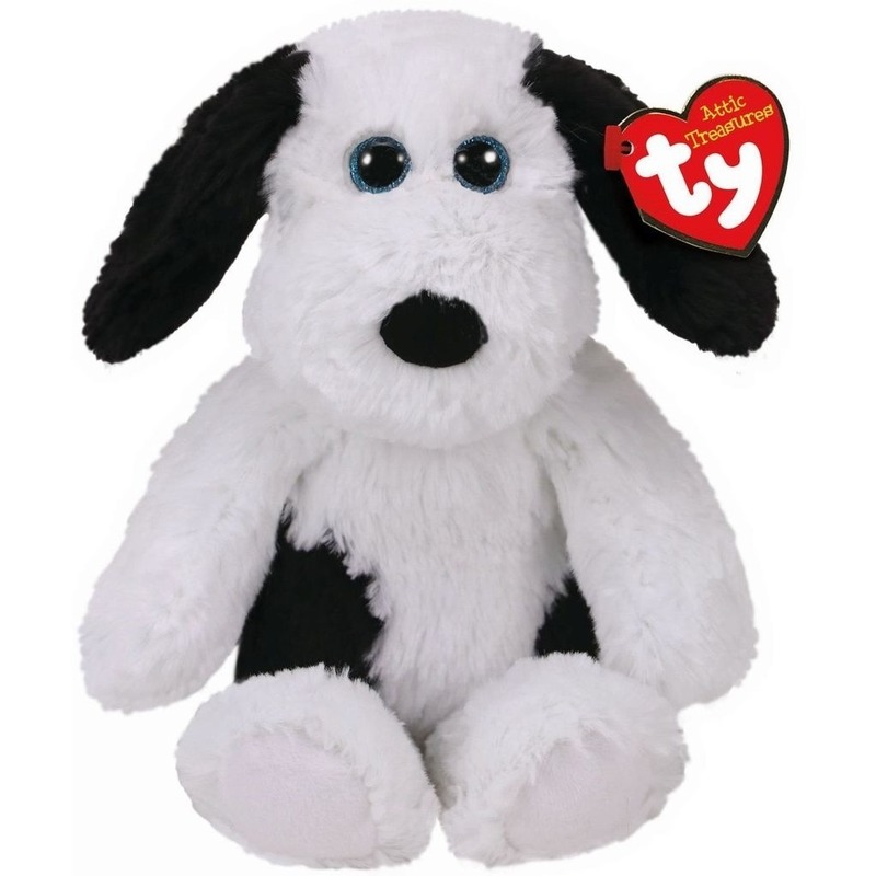 Witte Ty Beanie hond/honden knuffels Muggy 20 cm knuffeldieren