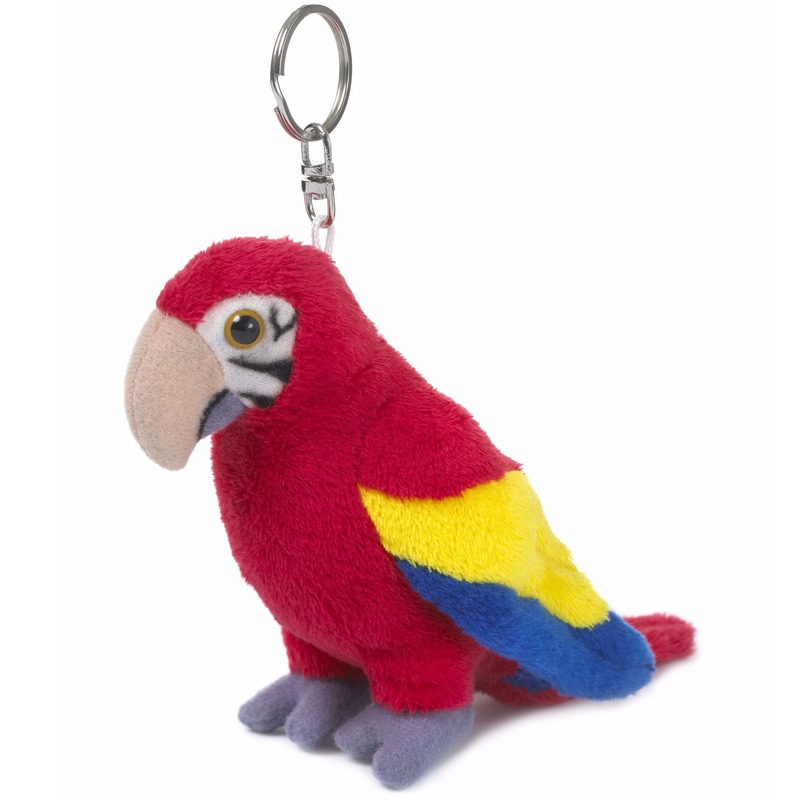 WNF pluche papegaai sleutelhanger mini knuffel 10 cm