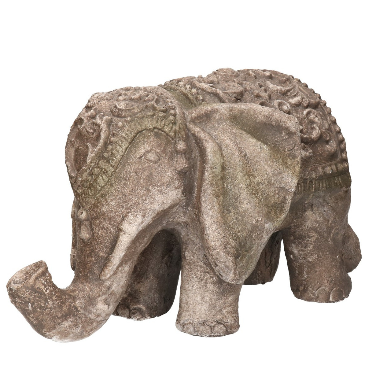 Woondecoratie beeld bruine olifant 45 cm