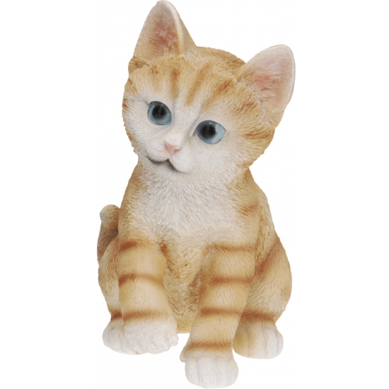 Afbeelding Zittende katten beeldje oranje 19 cm door Animals Giftshop