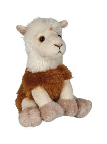 Afbeelding Zittende lama knuffel 15cm door Animals Giftshop