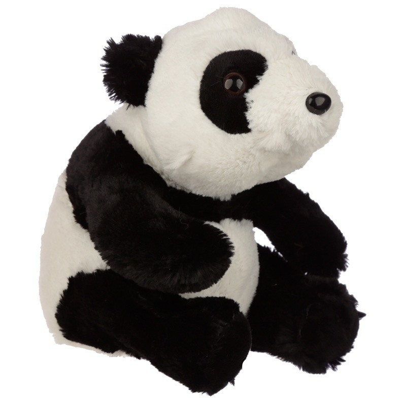 Zwart witte panda beer deurstopper/deurwig 25 cm