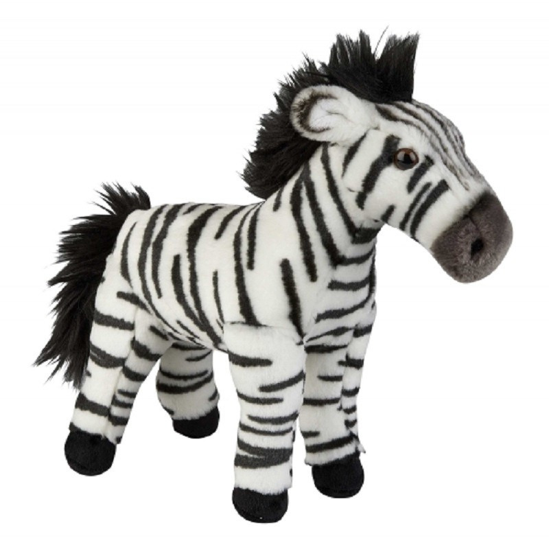 Afbeelding Zwart/witte zebra knuffel 28 cm knuffeldieren door Animals Giftshop