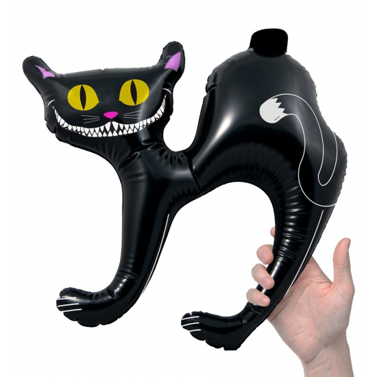 Zwarte kat opblaasbaar 41 cm