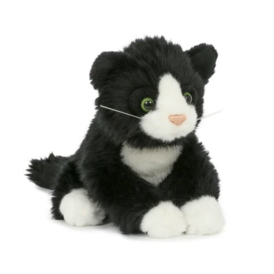 Zwarte katten/poezen knuffeldier 18 cm