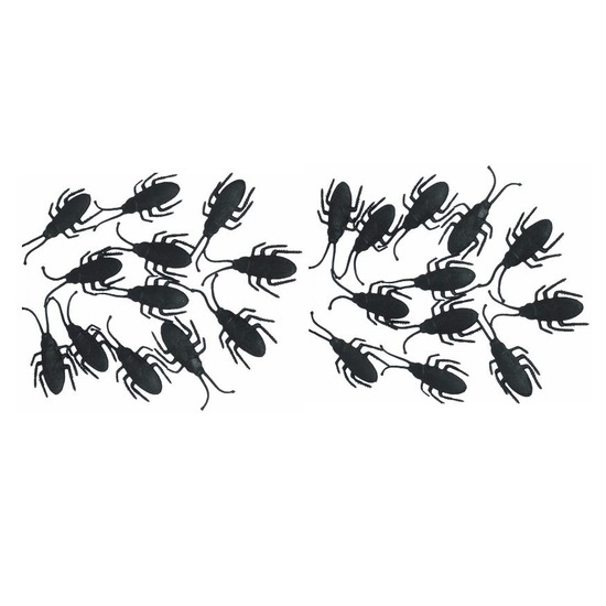 Zwarte nepkevers 24x stuks 7 cm