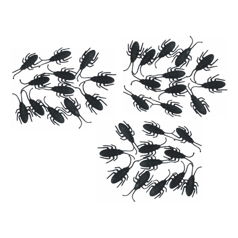 Zwarte nepkevers 36x stuks 7 cm