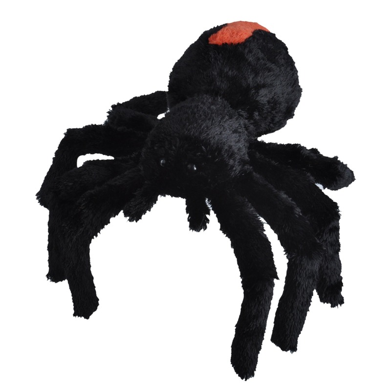 Zwarte spinnen knuffels 35 cm knuffeldieren