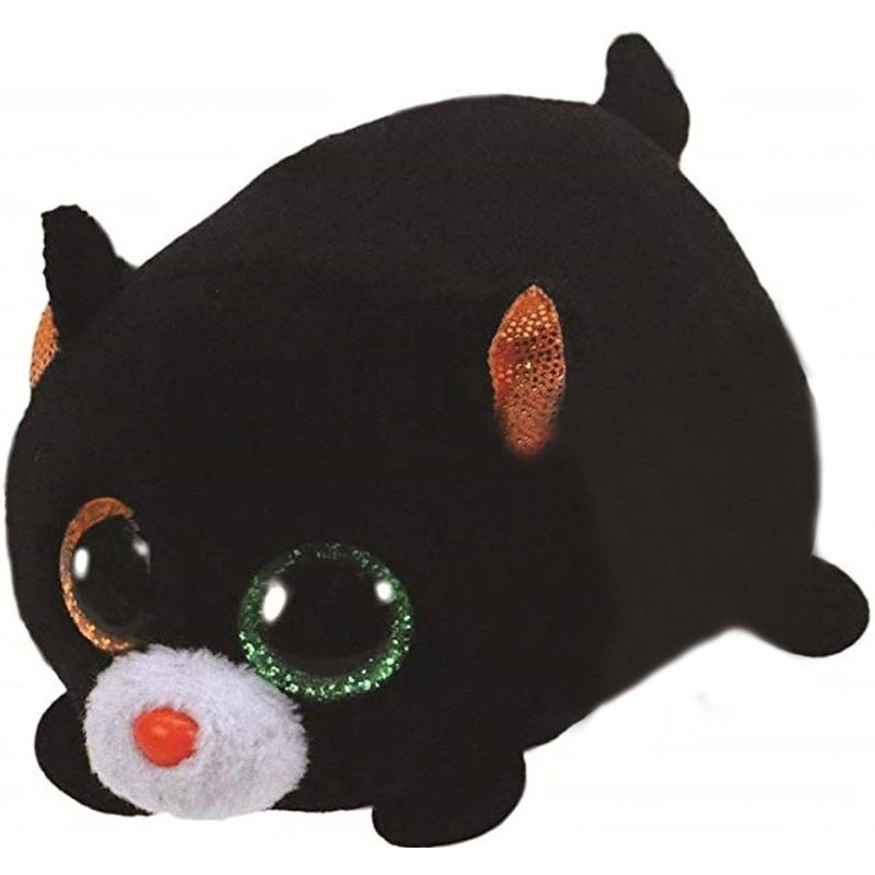 Zwarte Ty Beanie katten knuffels stackable 10 cm knuffeldieren