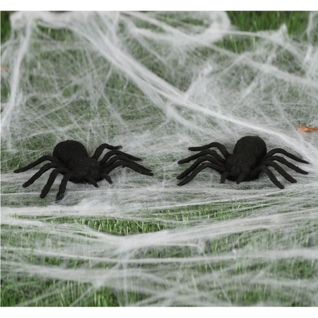 10x Fake spiders 10 cm Halloween decoration