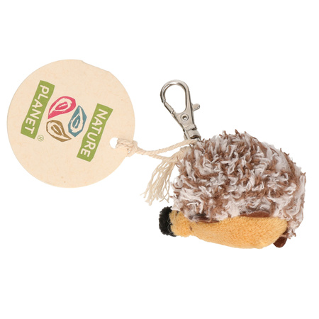 2x Plush hedgehog keychain 5 cm