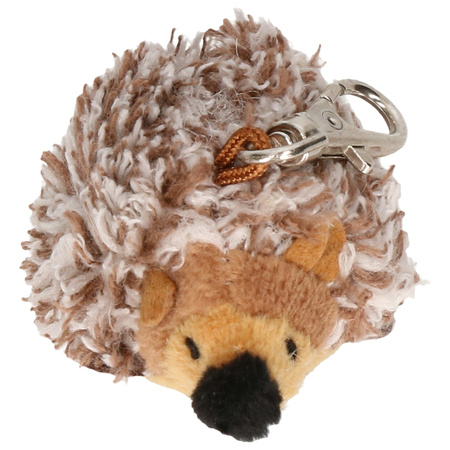 2x Plush hedgehog keychain 5 cm