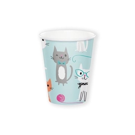 8x Cats cups