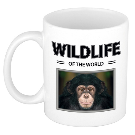 Foto mok Aap mok / beker - wildlife of the world cadeau Chimpansee apen liefhebber
