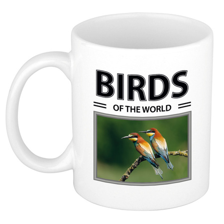 Foto mok Bijeneter beker - birds of the world cadeau Bijeneter vogels liefhebber