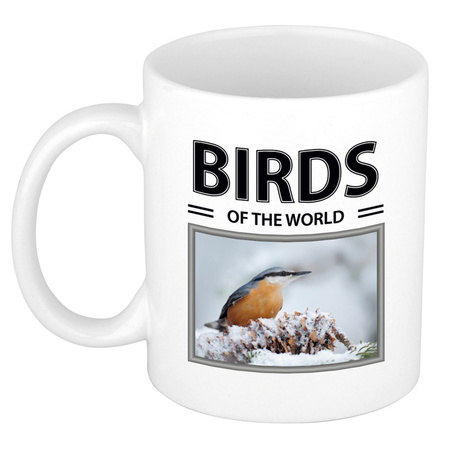 Animal photo mug Nuthatch birds of the world 300 ml