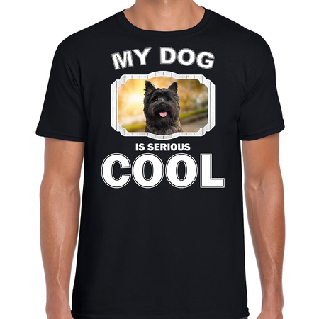 Cairn terrier dog t-shirt my dog is serious cool black for men